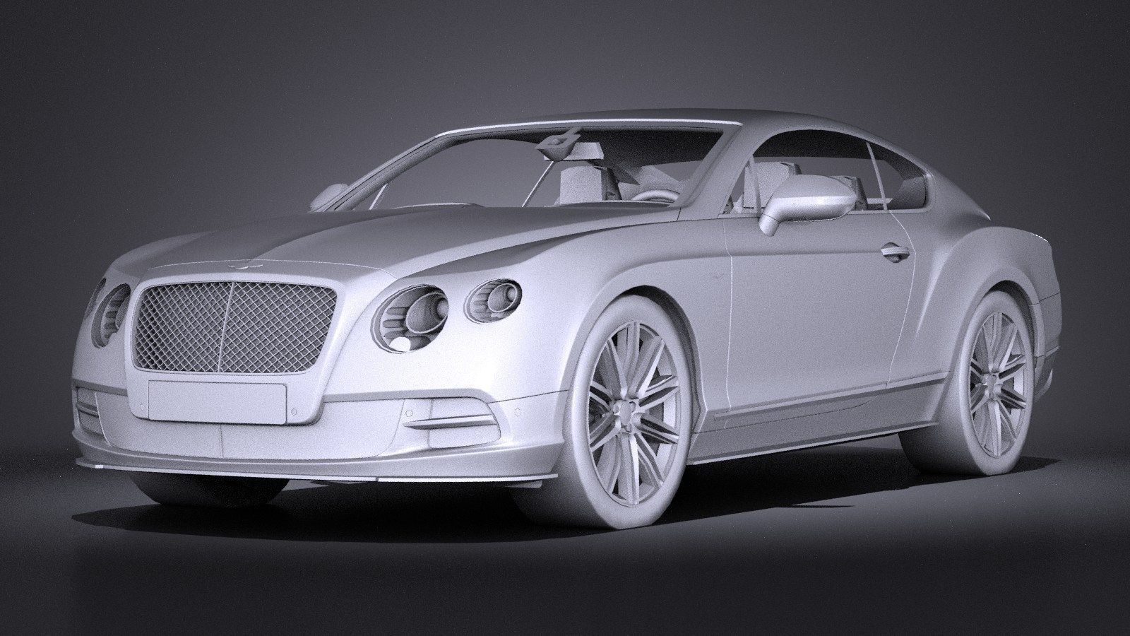 HQ LowPoly Bentley Continental GT Speed 2015 Low-poly 3D model_10