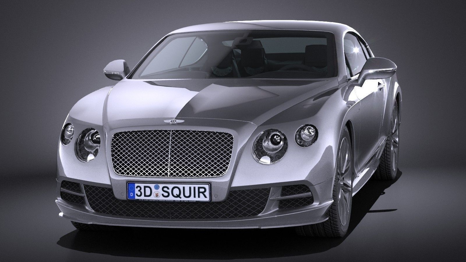 HQ LowPoly Bentley Continental GT Speed 2015 Low-poly 3D model_1
