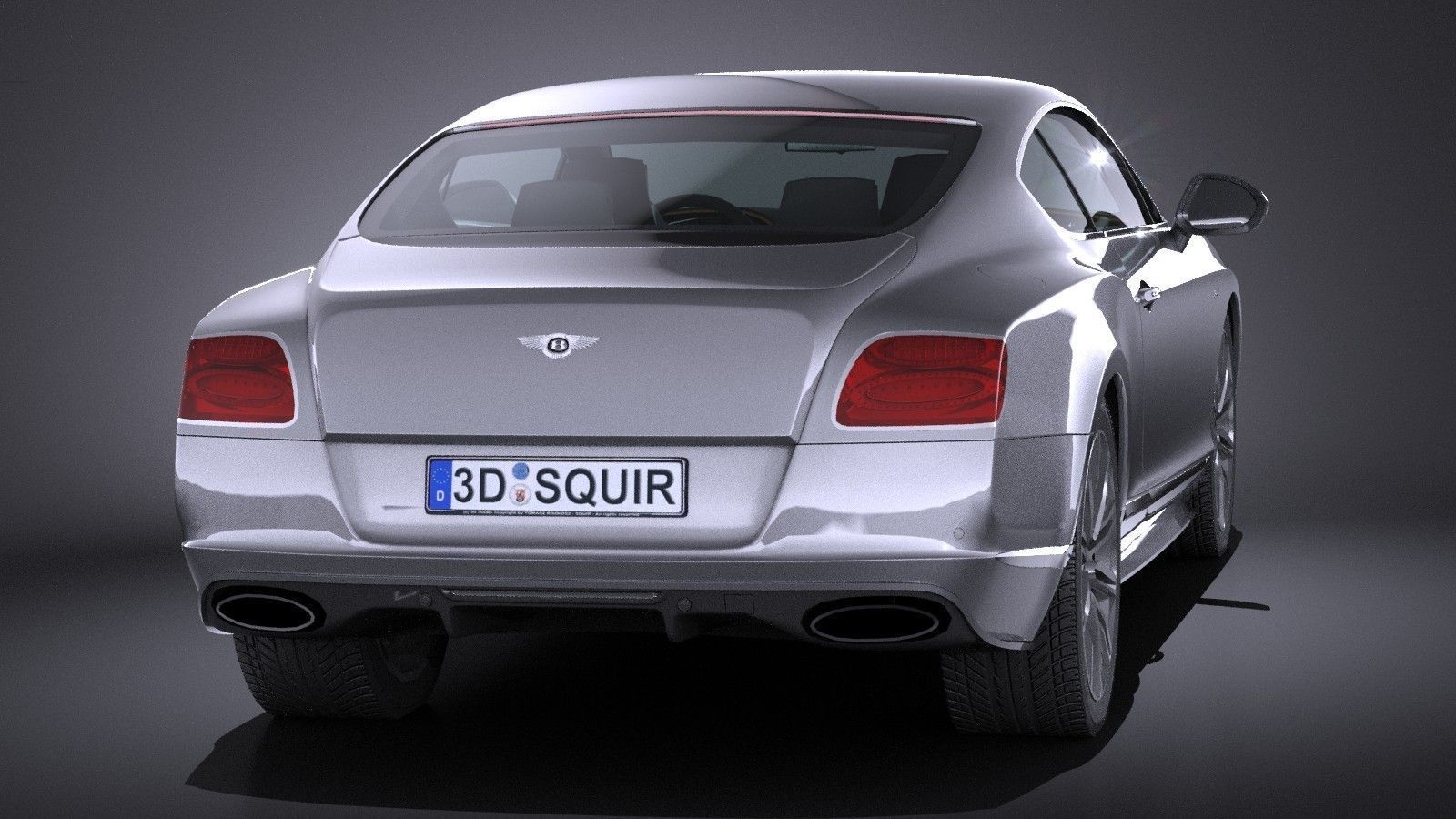 HQ LowPoly Bentley Continental GT Speed 2015 Low-poly 3D model_4