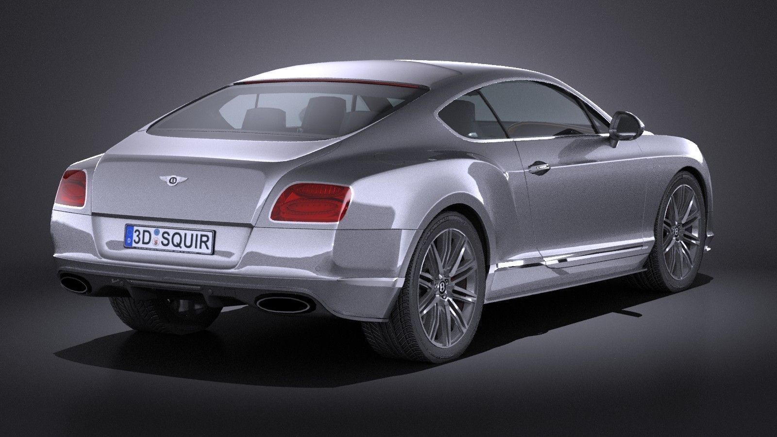 HQ LowPoly Bentley Continental GT Speed 2015 Low-poly 3D model_5