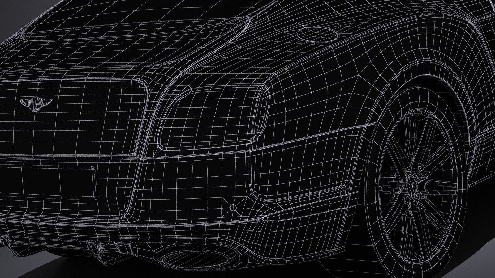 HQ LowPoly Bentley Continental GT Speed 2015 Low-poly 3D model_16