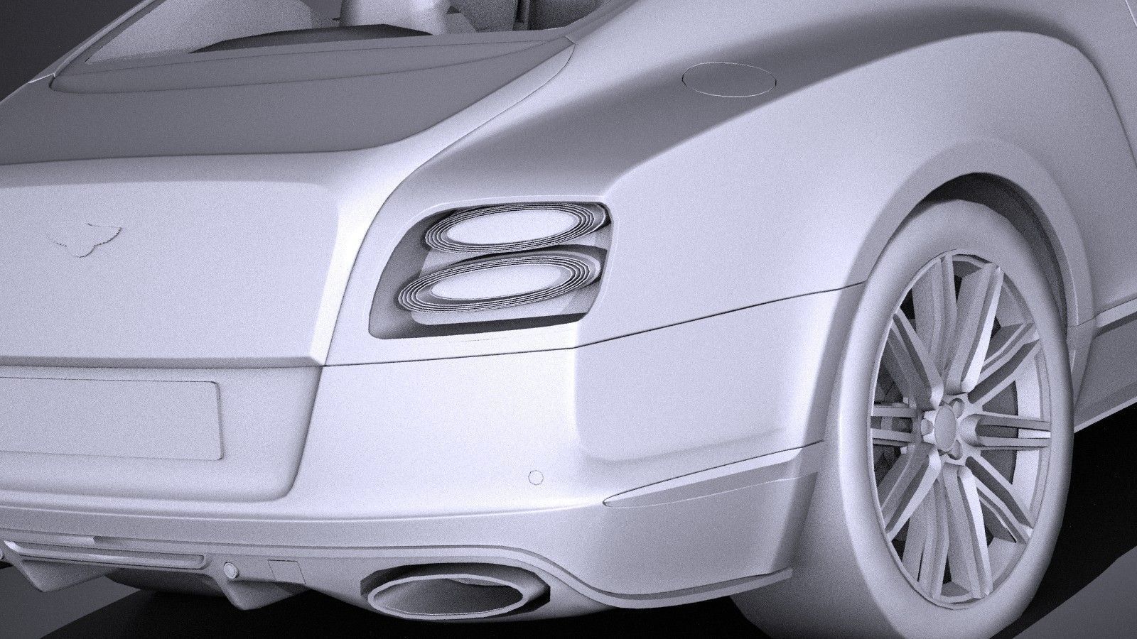 HQ LowPoly Bentley Continental GT Speed 2015 Low-poly 3D model_12