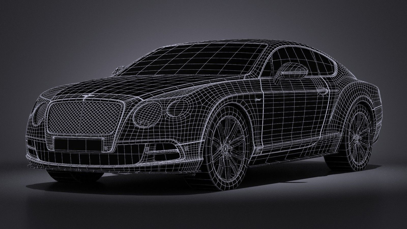 HQ LowPoly Bentley Continental GT Speed 2015 Low-poly 3D model_14