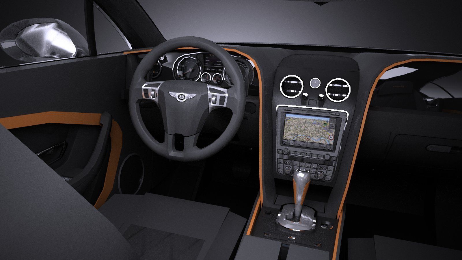 HQ LowPoly Bentley Continental GT Speed 2015 Low-poly 3D model_8