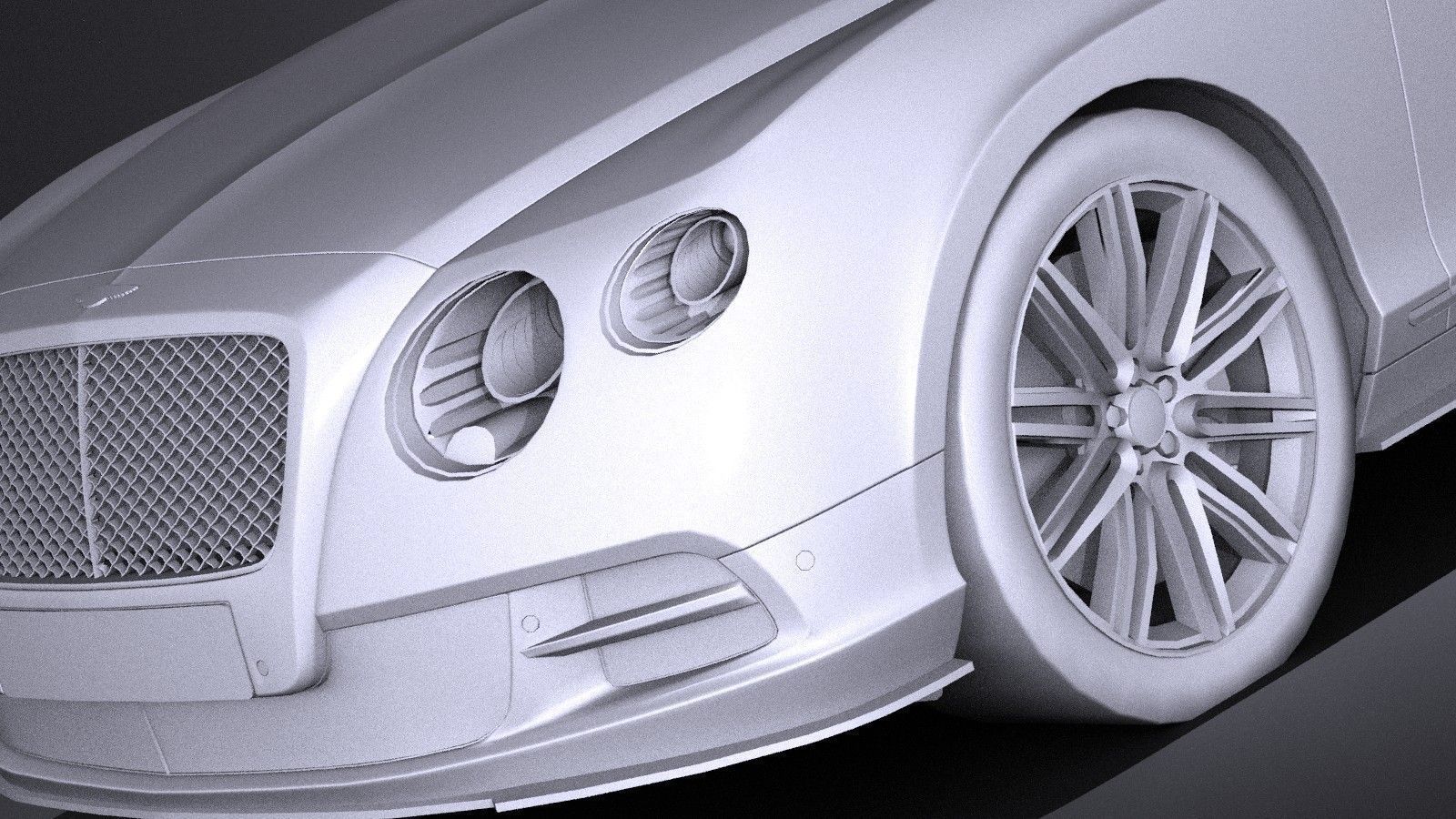 HQ LowPoly Bentley Continental GT Speed 2015 Low-poly 3D model_11