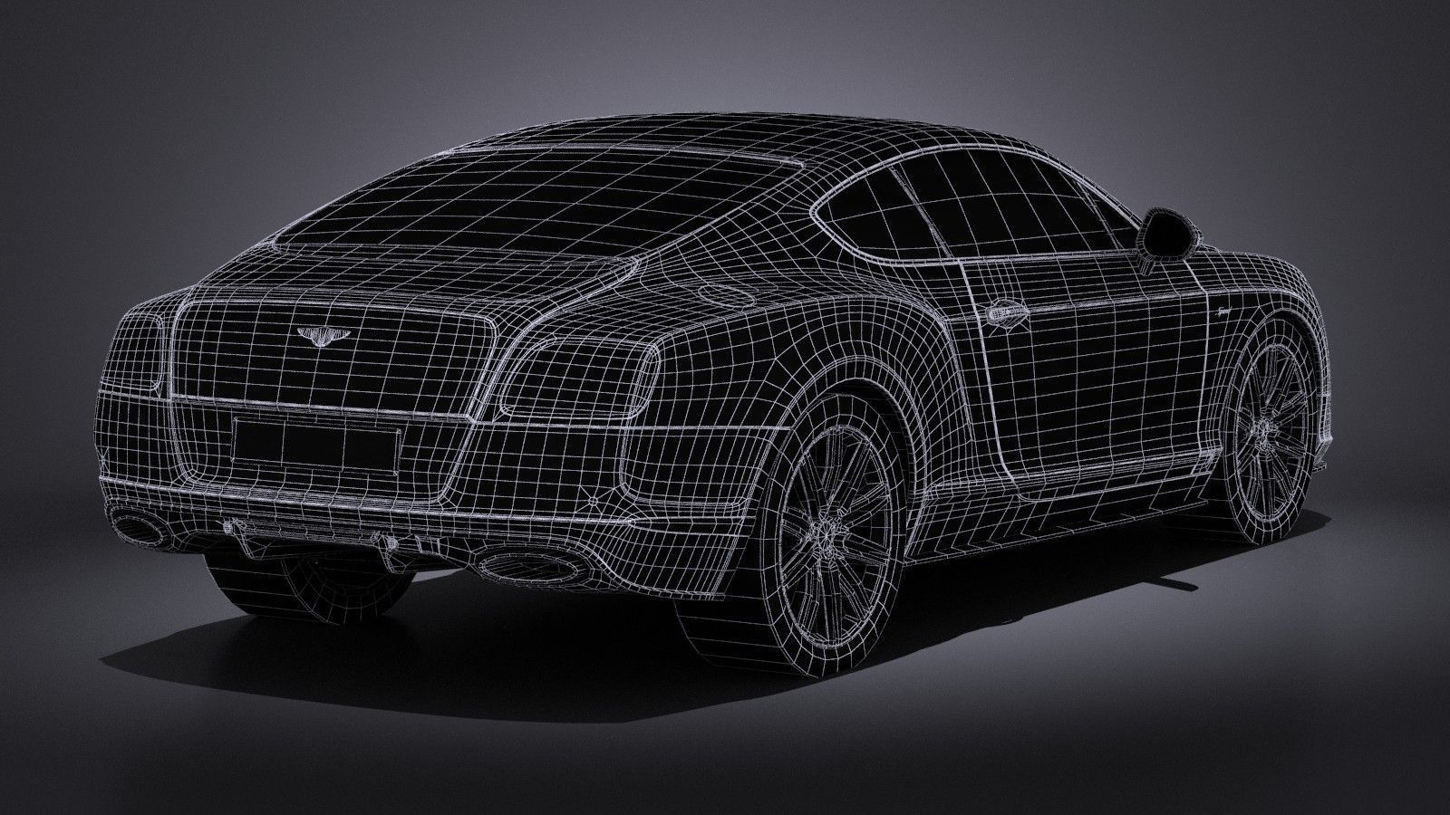 HQ LowPoly Bentley Continental GT Speed 2015 Low-poly 3D model_17