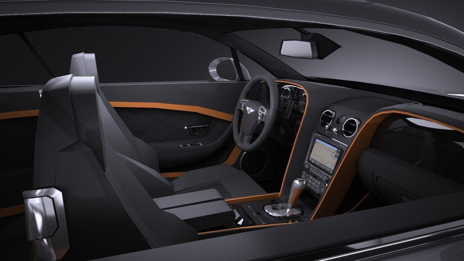 HQ LowPoly Bentley Continental GT Speed 2015 Low-poly 3D model_9