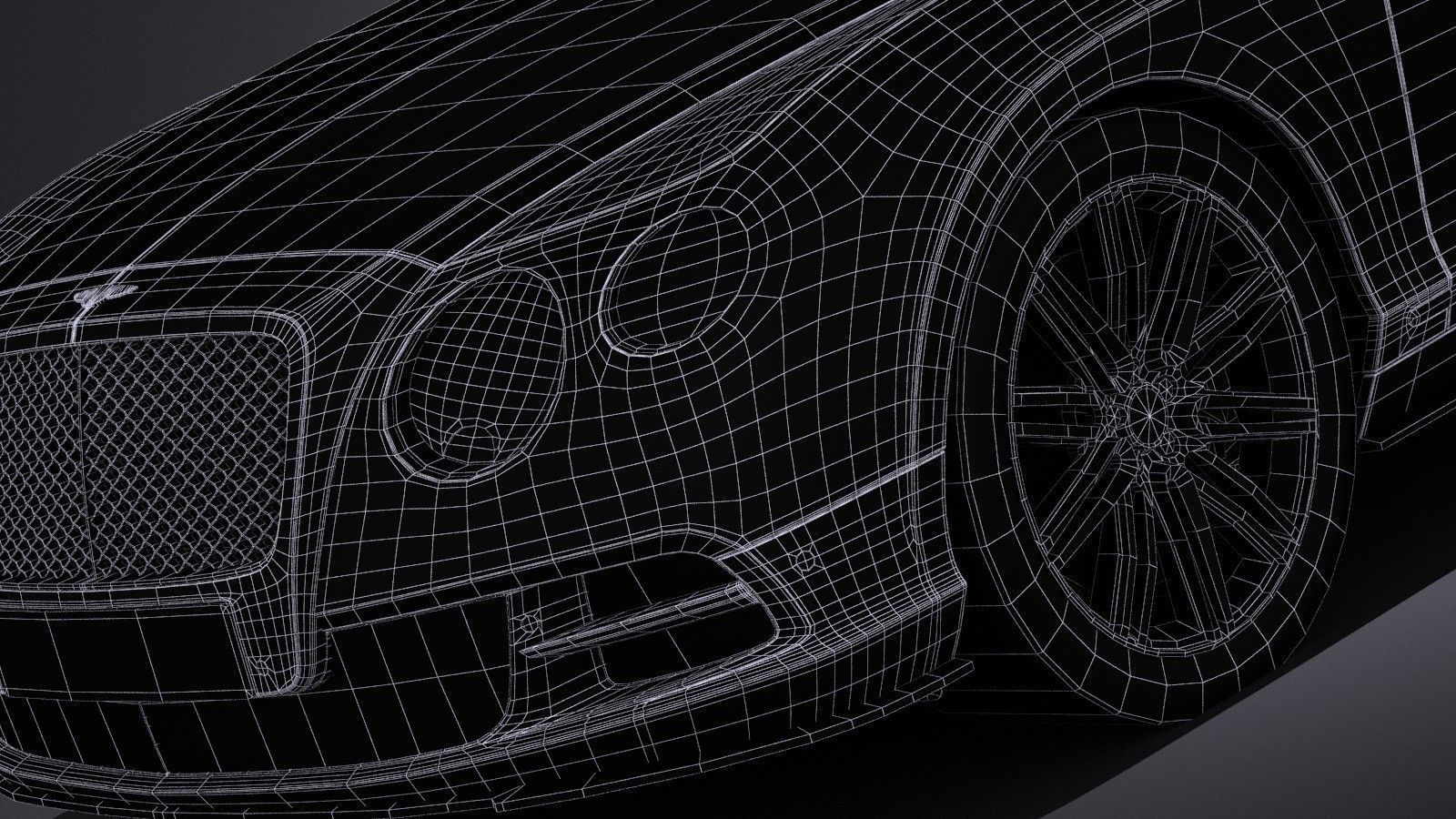 HQ LowPoly Bentley Continental GT Speed 2015 Low-poly 3D model_15