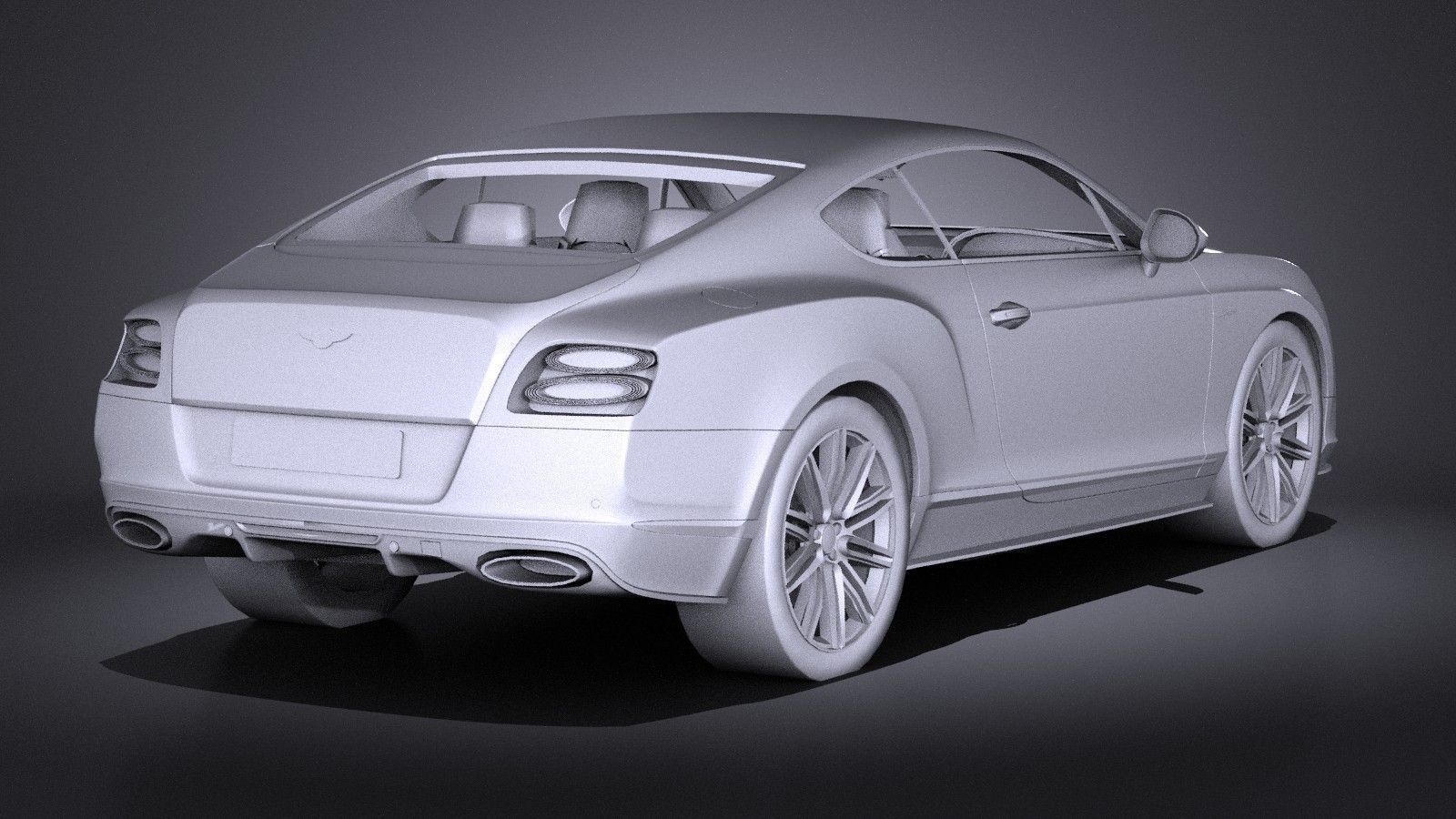 HQ LowPoly Bentley Continental GT Speed 2015 Low-poly 3D model_13