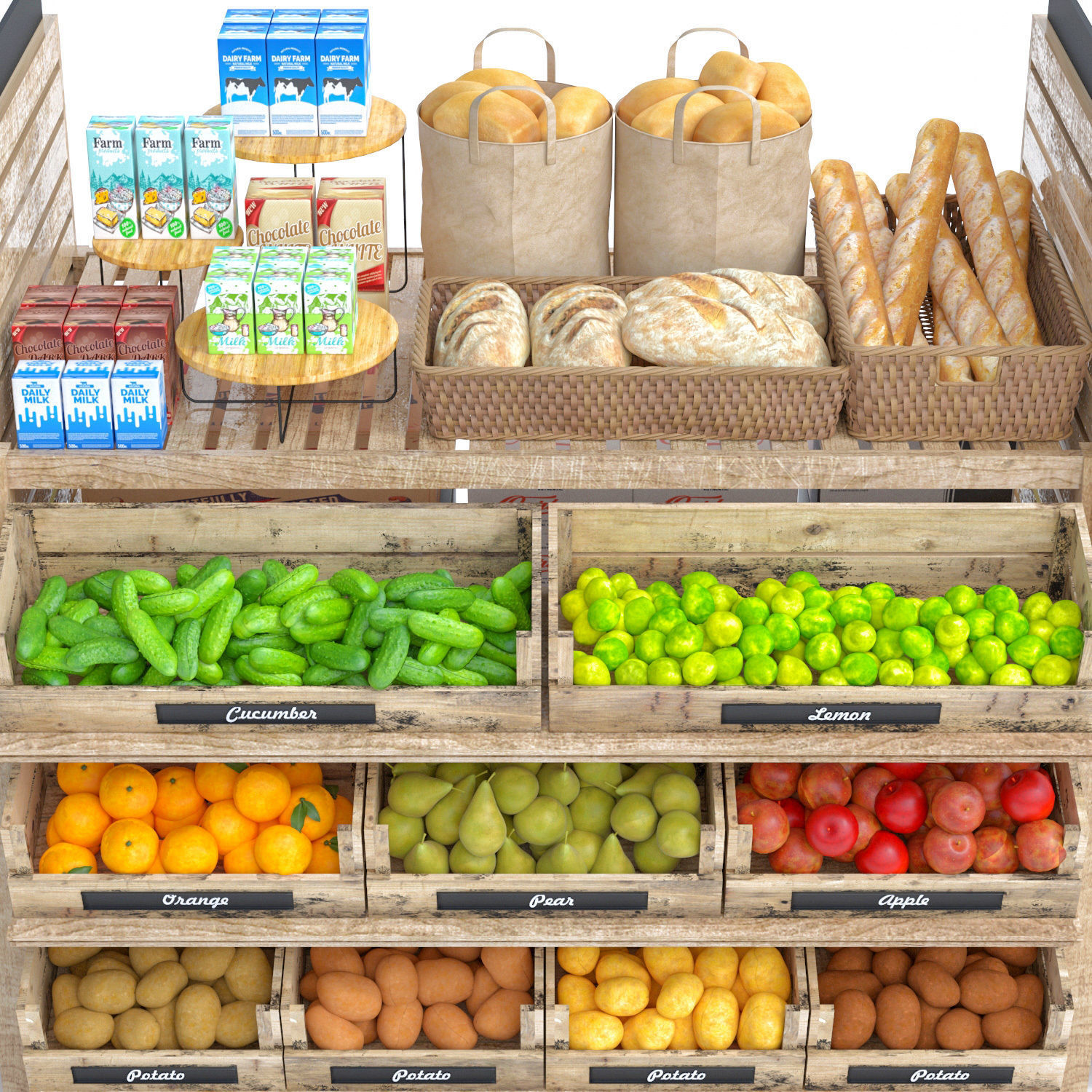 Market Place 5 3D model_2