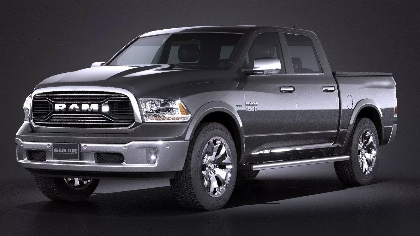 HQ LowPoly Dodge RAM 1500 Laramie Limited 2015 Low-poly 3D model