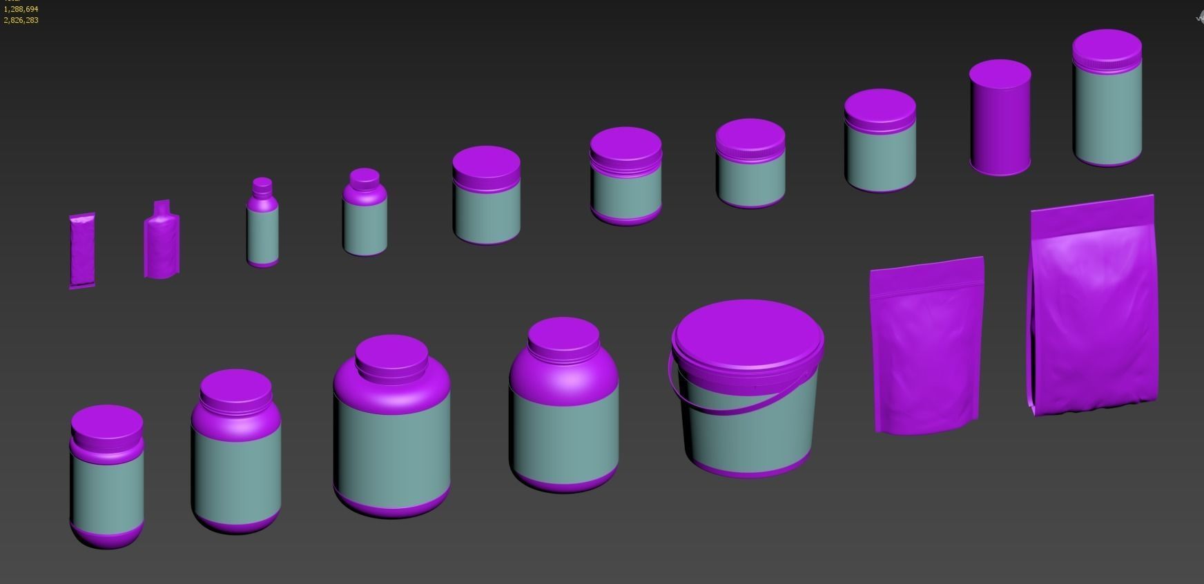 Complete Supplements 3d Models Pack 3D model_1