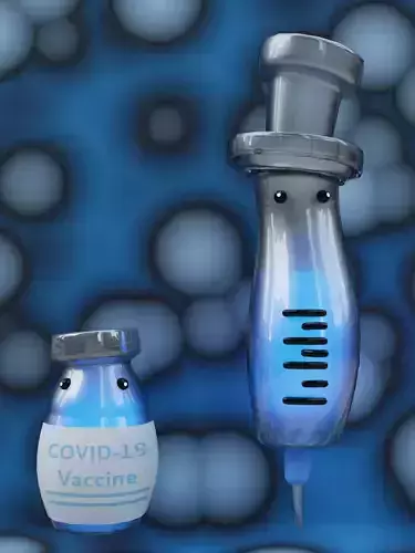 COVID 19 VACCINE 3D CHARACTOR