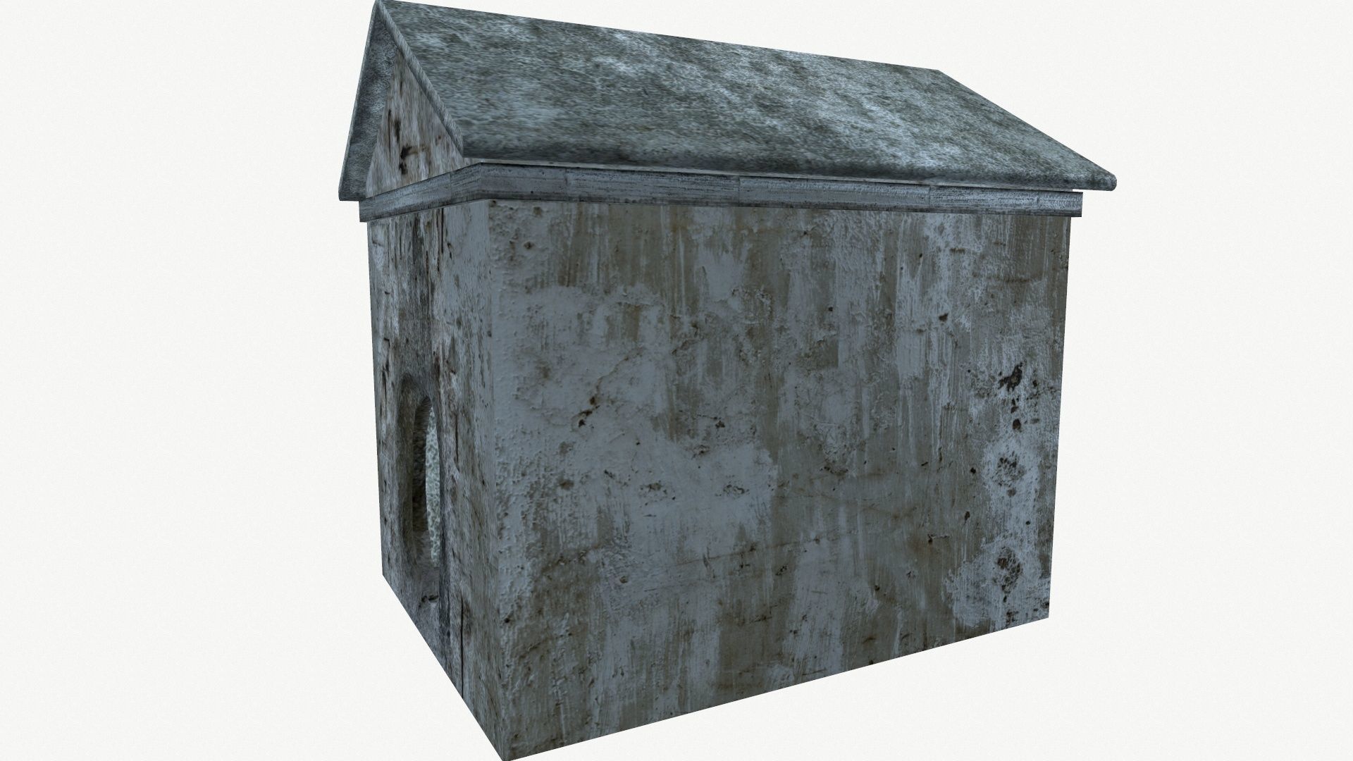 Crypt or a cottage  Low-poly 3D model_4