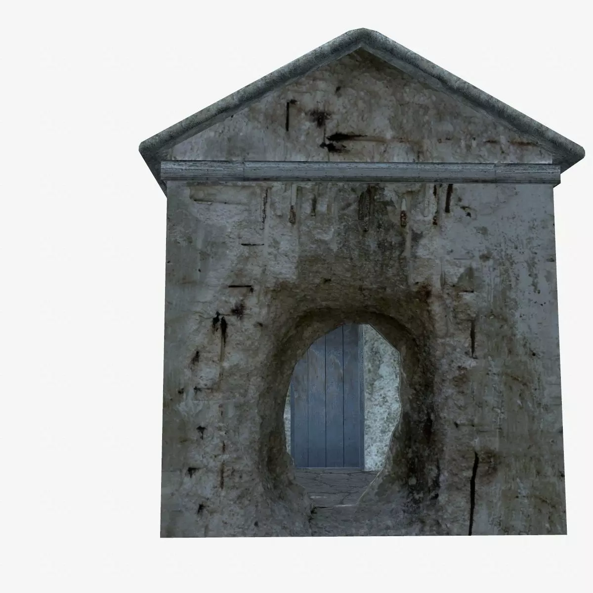 Crypt or a cottage  Low-poly 3D model_0
