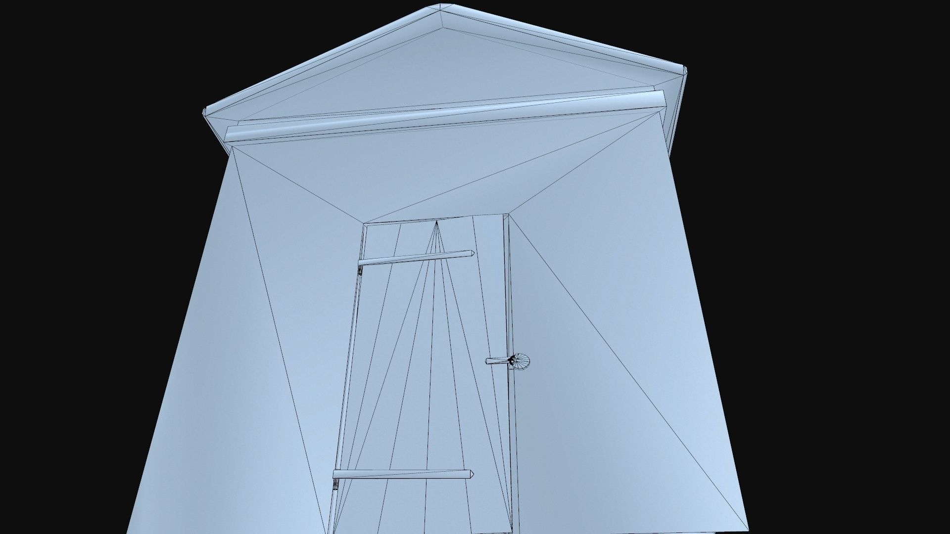 Crypt or a cottage  Low-poly 3D model_7