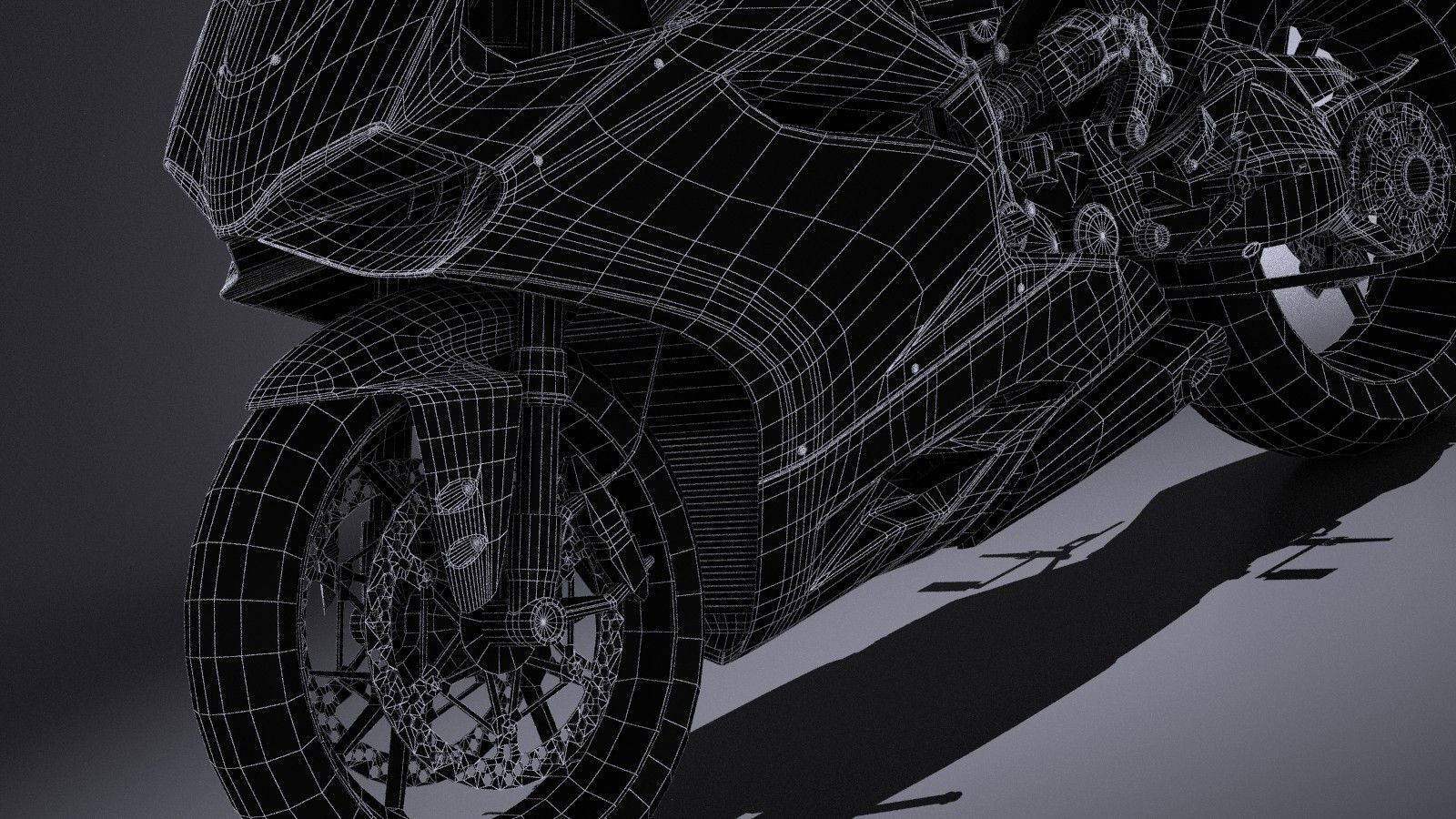 HQ LowPoly Ducati 1199 Panigale 2012 Low-poly 3D model_14