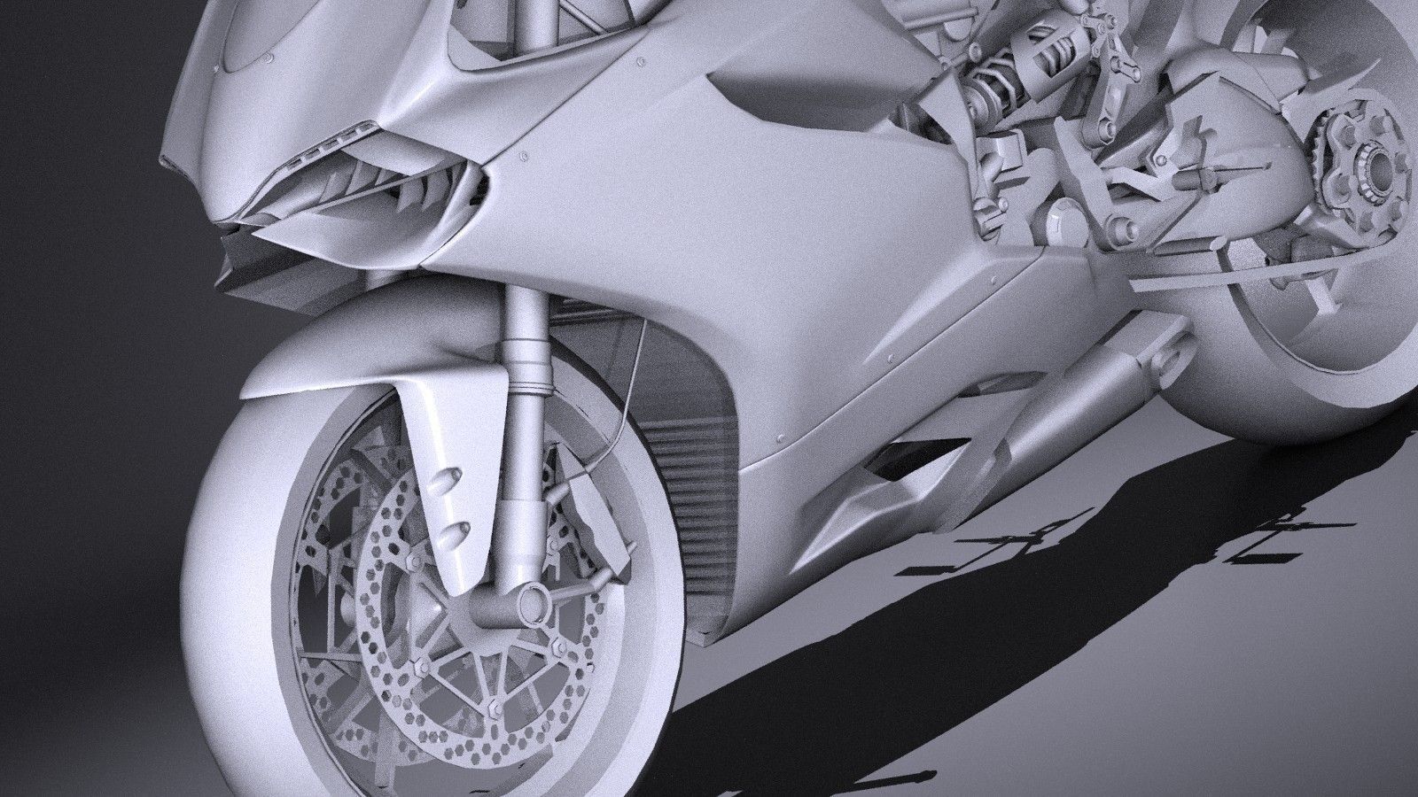 HQ LowPoly Ducati 1199 Panigale 2012 Low-poly 3D model_9