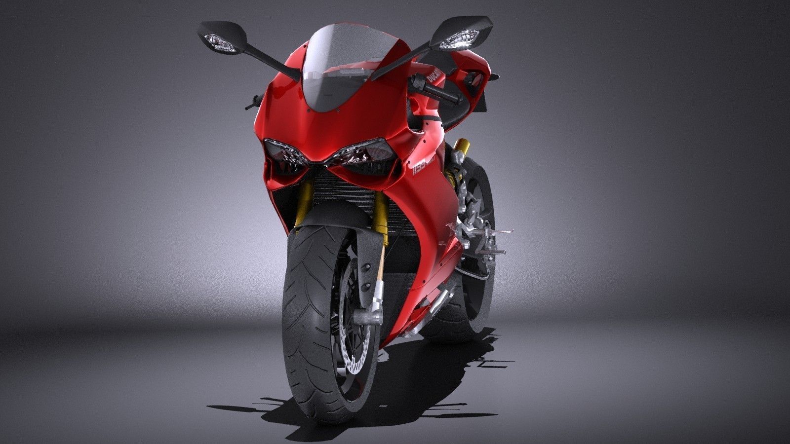 HQ LowPoly Ducati 1199 Panigale 2012 Low-poly 3D model_1