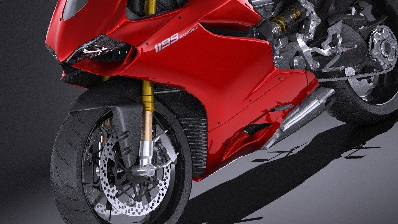 HQ LowPoly Ducati 1199 Panigale 2012 Low-poly 3D model_2