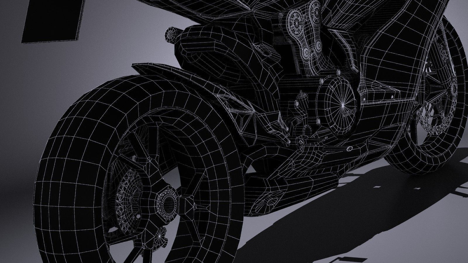 HQ LowPoly Ducati 1199 Panigale 2012 Low-poly 3D model_15