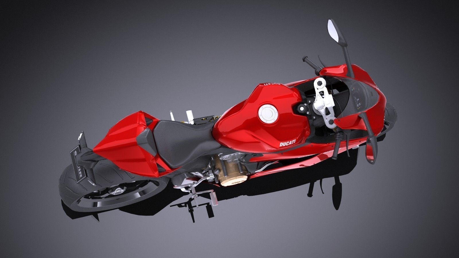 HQ LowPoly Ducati 1199 Panigale 2012 Low-poly 3D model_7