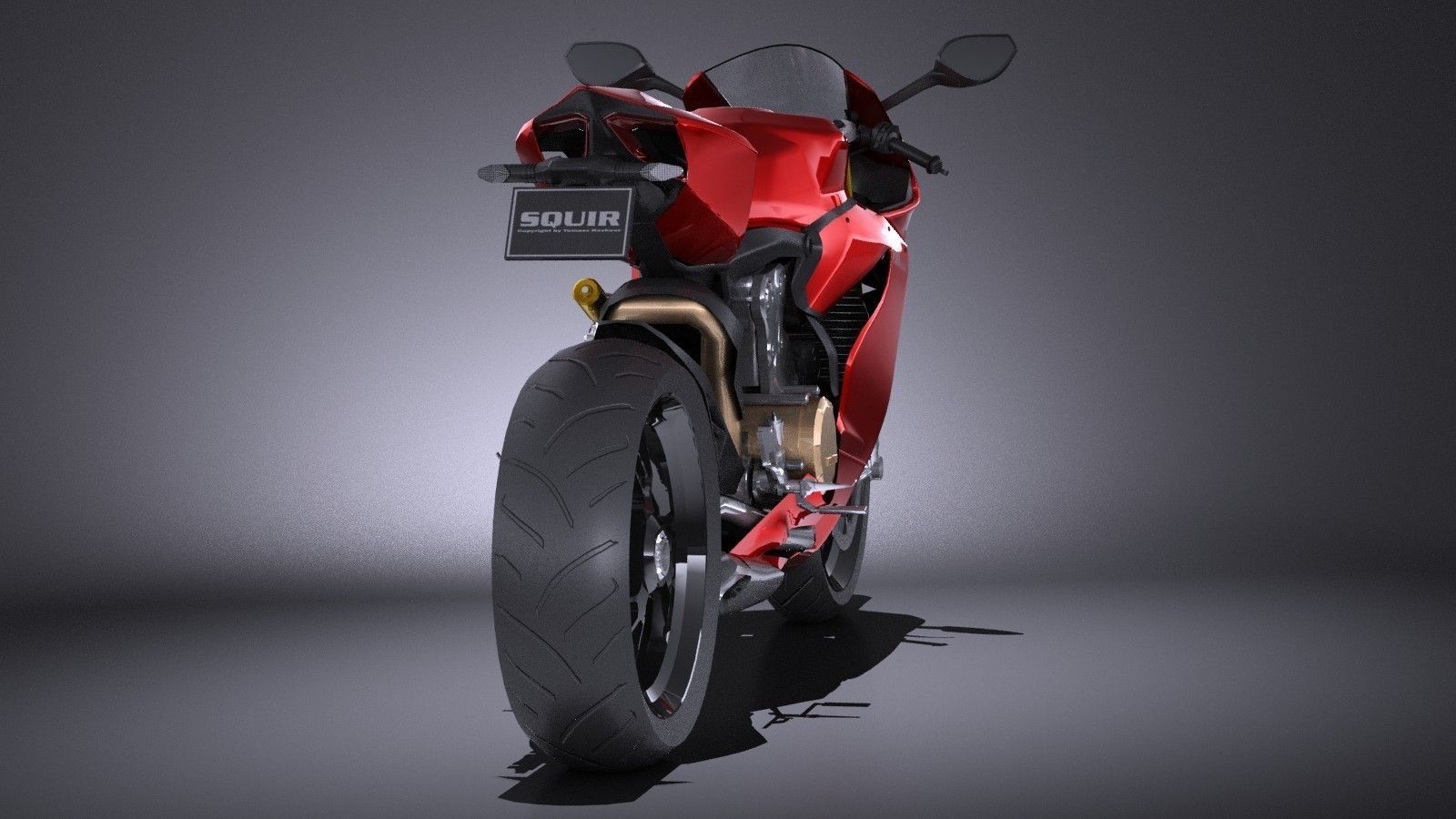 HQ LowPoly Ducati 1199 Panigale 2012 Low-poly 3D model_4