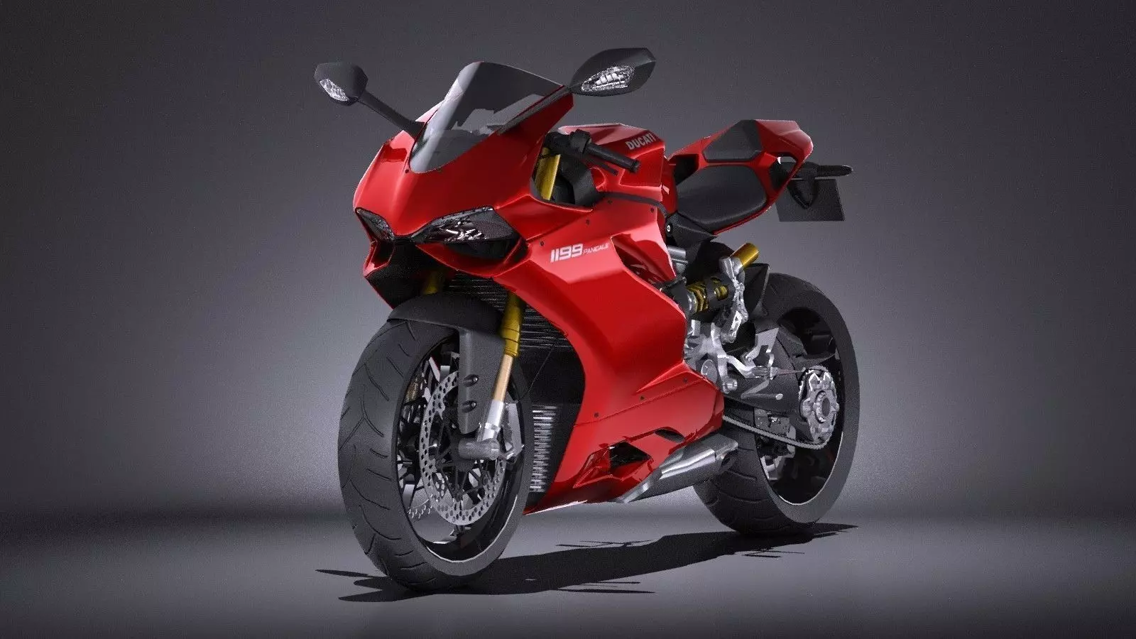 HQ LowPoly Ducati 1199 Panigale 2012 Low-poly 3D model_0