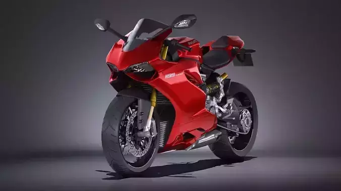 HQ LowPoly Ducati 1199 Panigale 2012 Low-poly 3D model