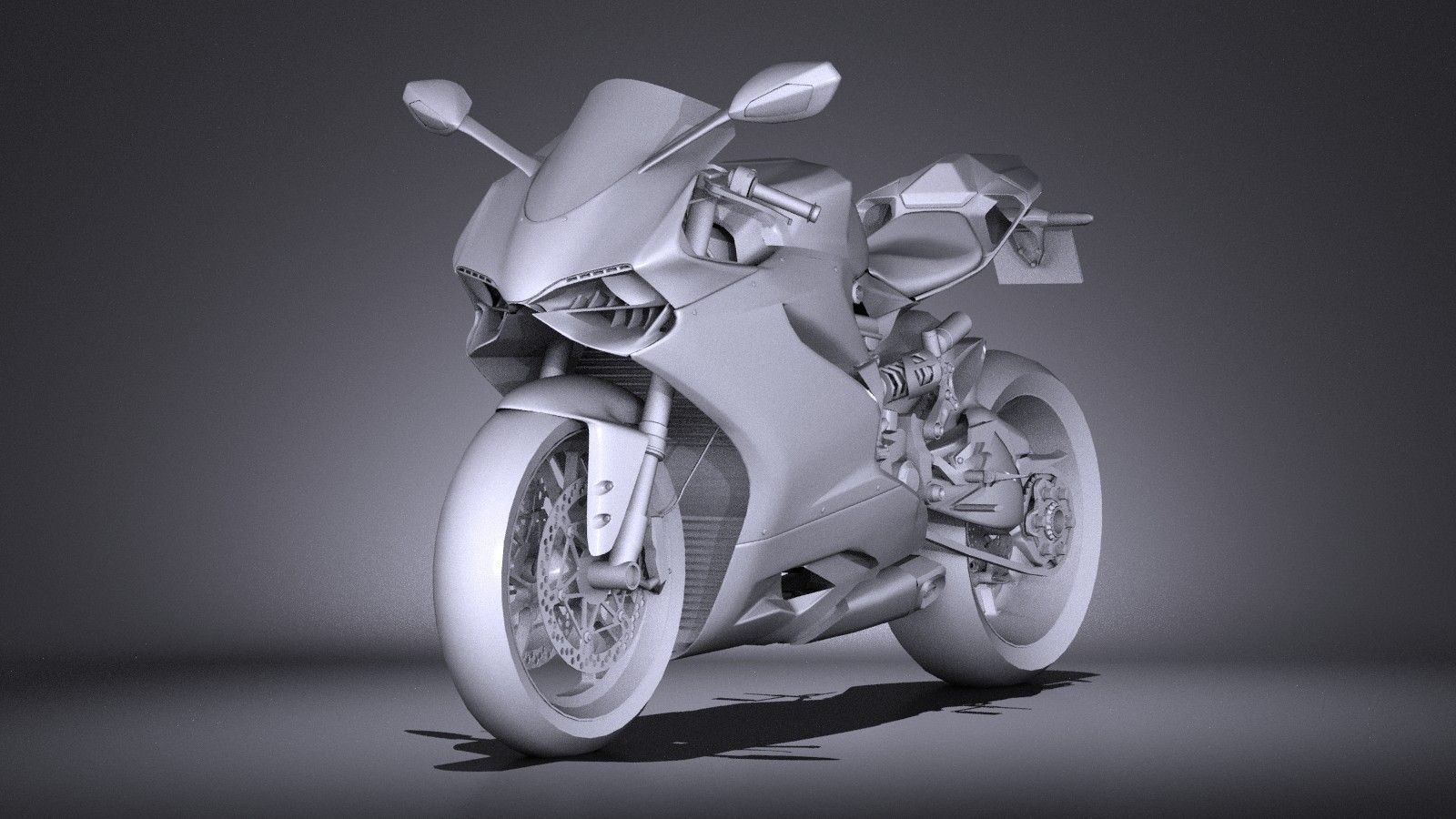 HQ LowPoly Ducati 1199 Panigale 2012 Low-poly 3D model_8