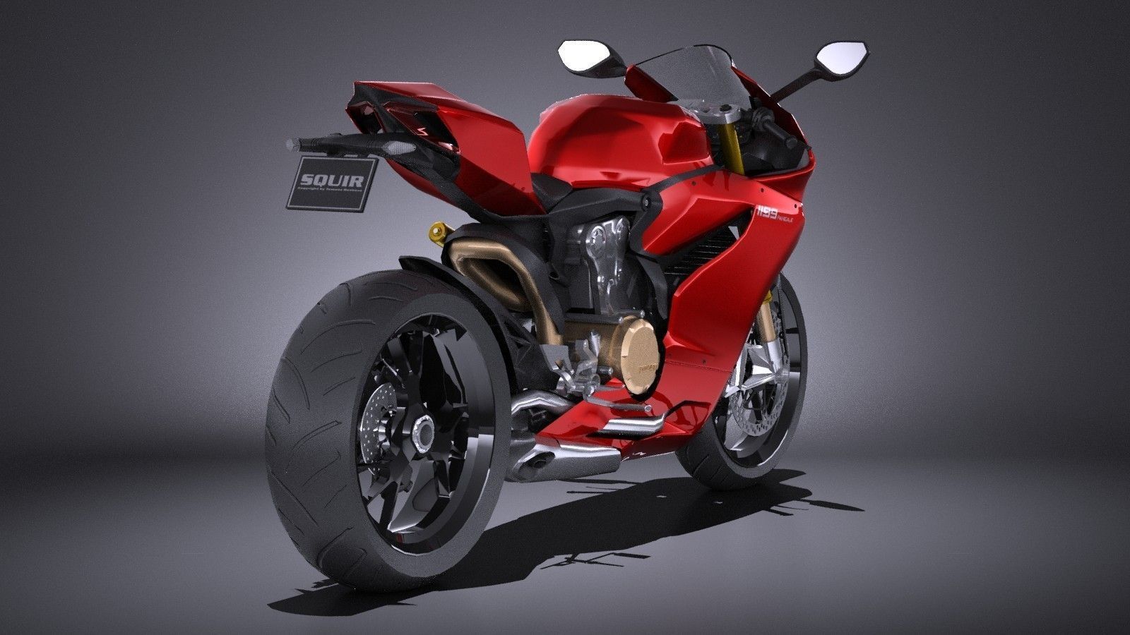 HQ LowPoly Ducati 1199 Panigale 2012 Low-poly 3D model_5