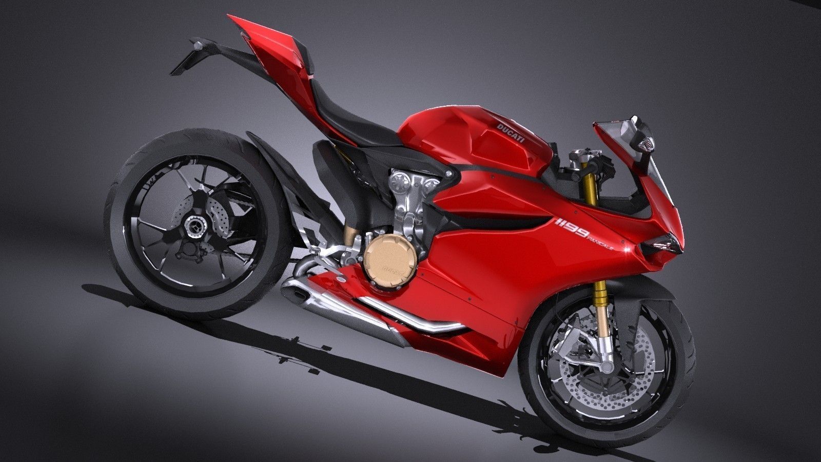 HQ LowPoly Ducati 1199 Panigale 2012 Low-poly 3D model_6