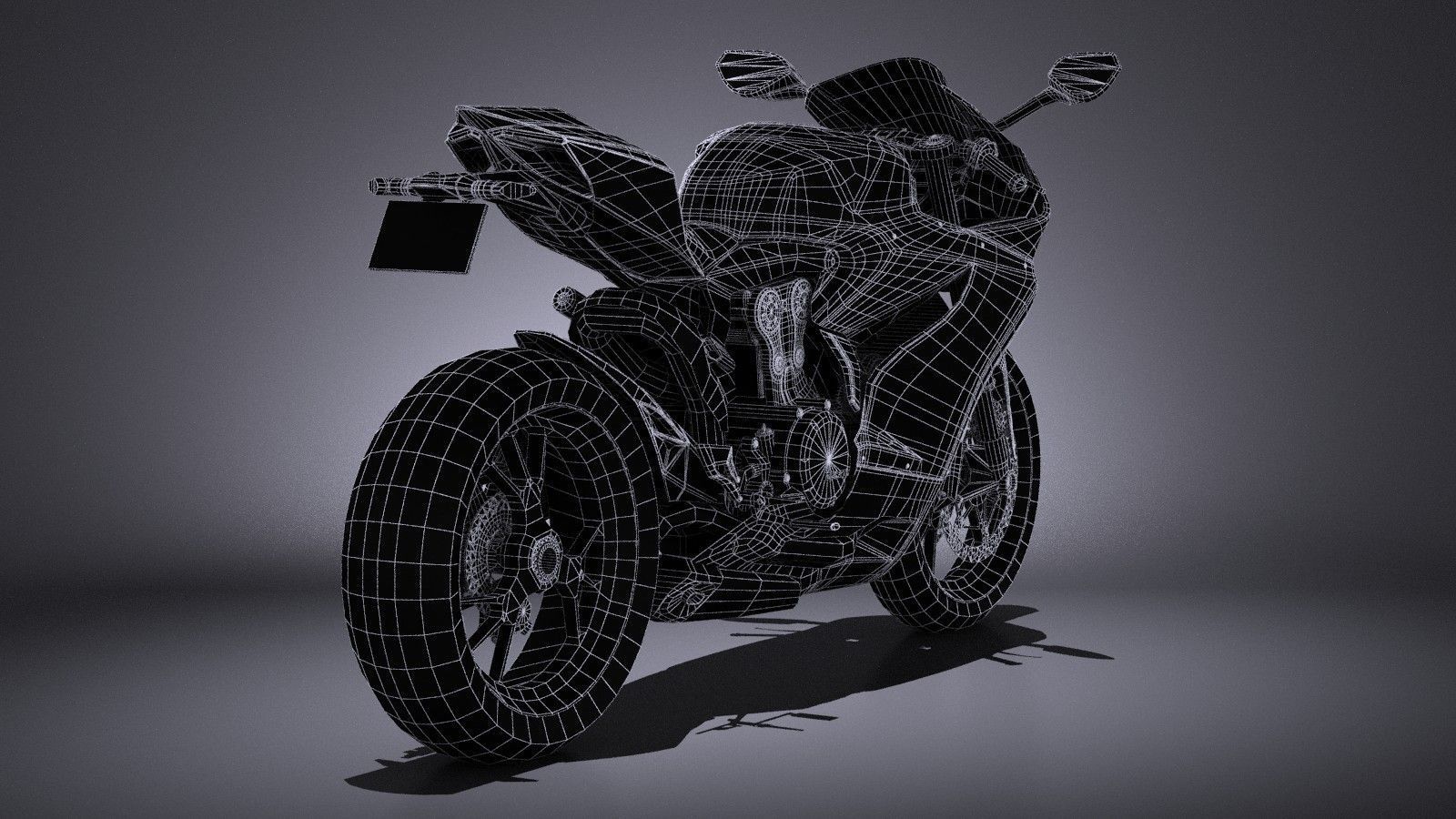 HQ LowPoly Ducati 1199 Panigale 2012 Low-poly 3D model_13