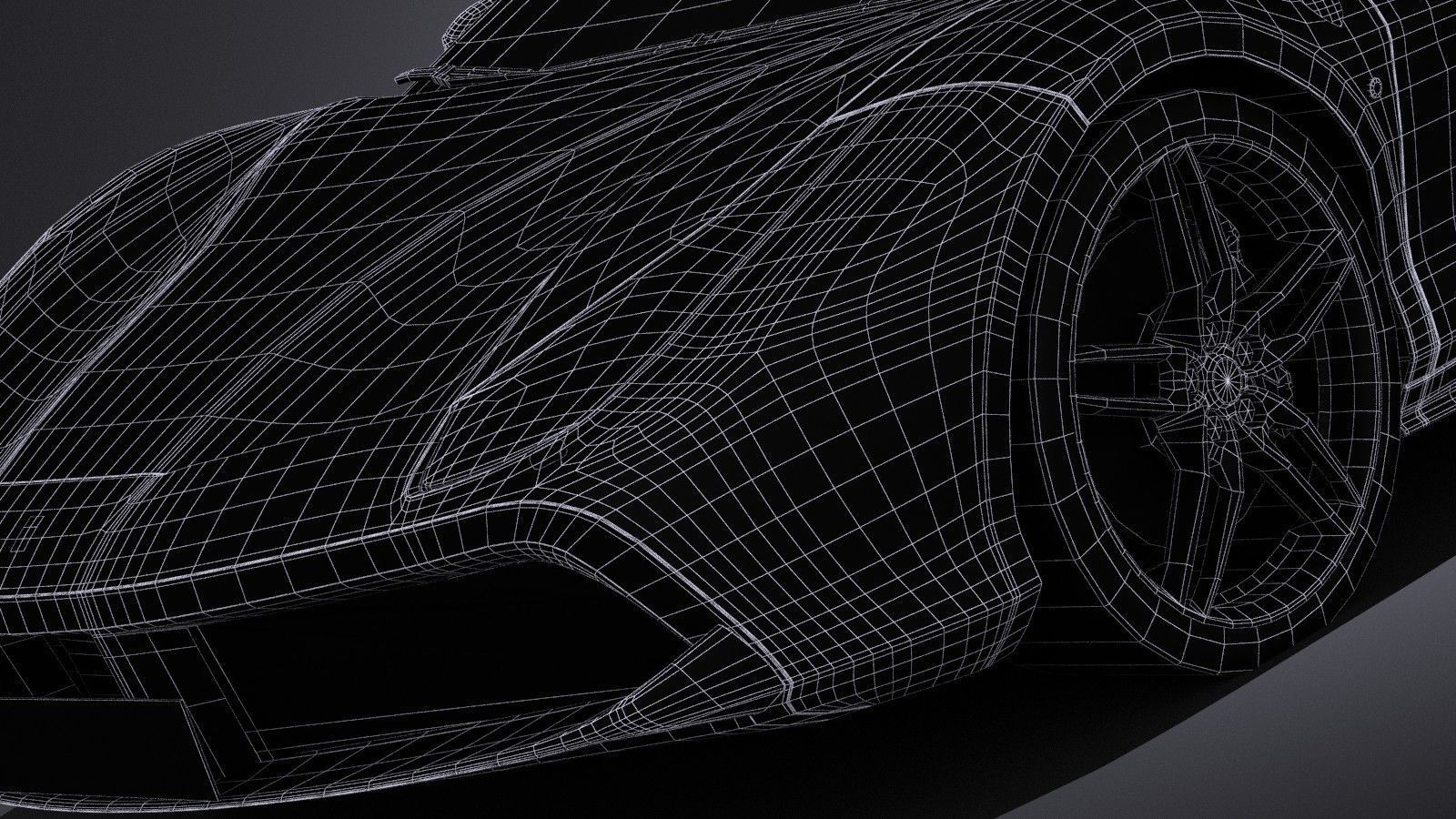 HQ LowPoly Ferrari 488 GTB 2016 Low-poly 3D model_15