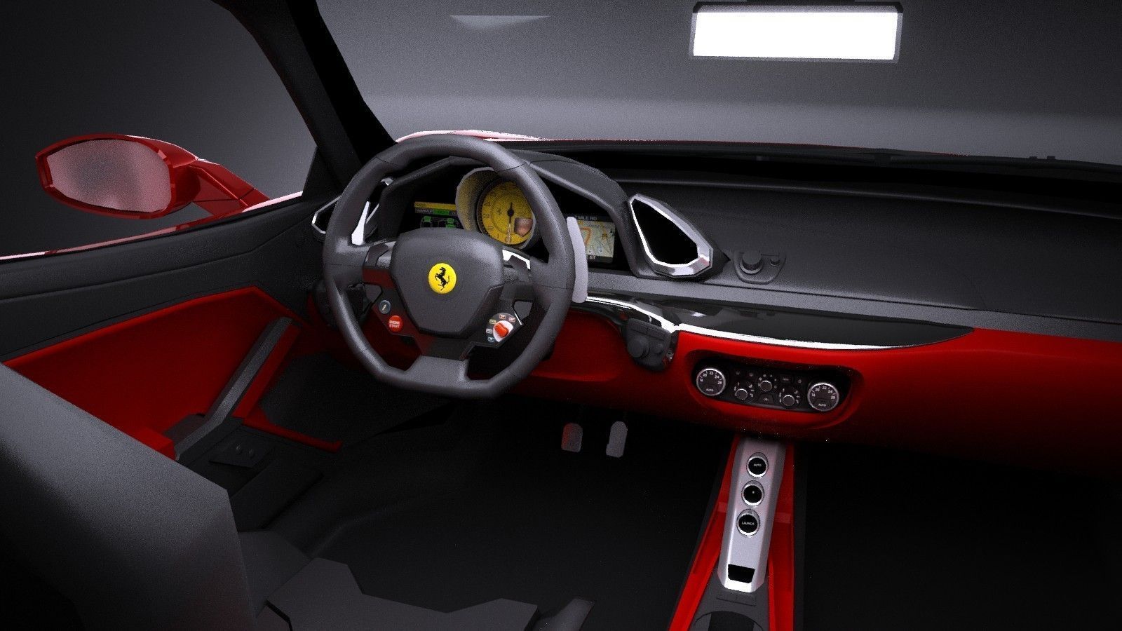 HQ LowPoly Ferrari 488 GTB 2016 Low-poly 3D model_9