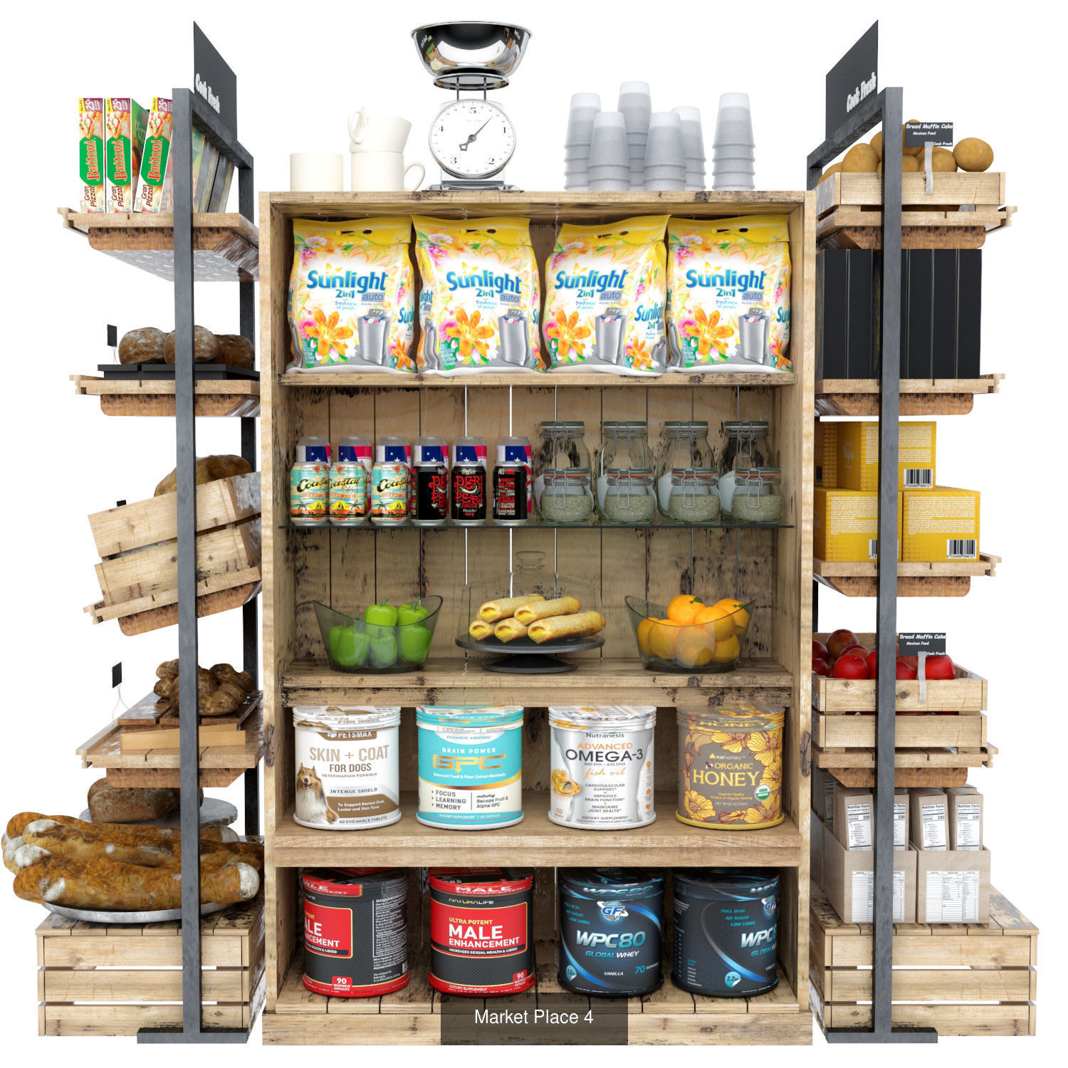 Market Place Set 3D Model Collection_4