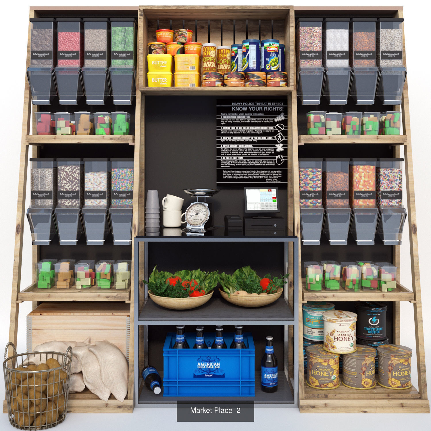 Market Place Set 3D Model Collection_2