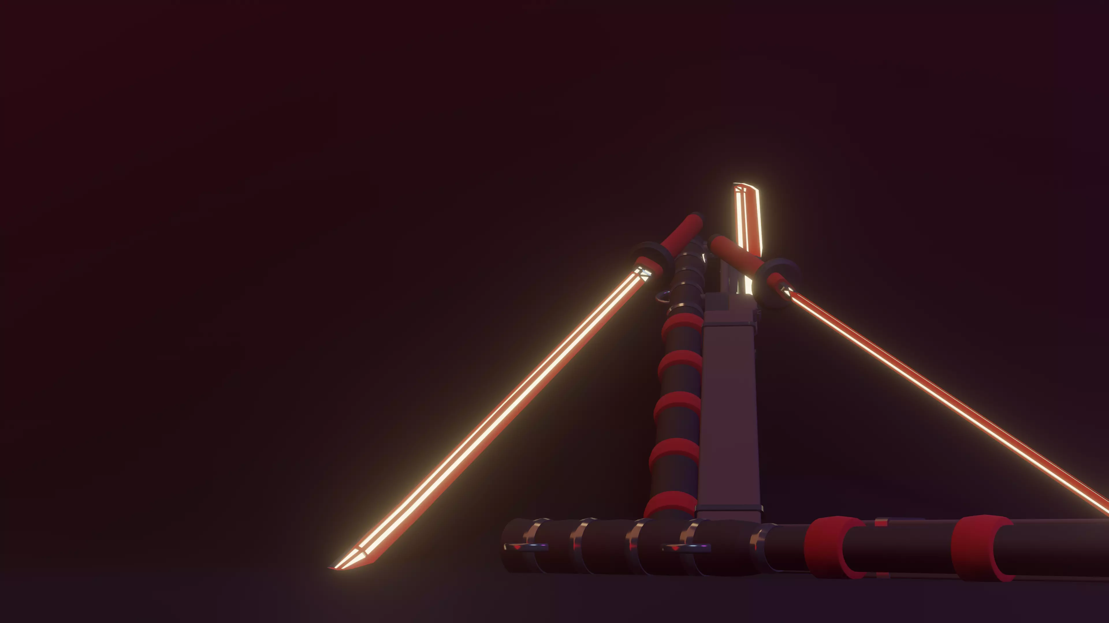 Katana with sub-tanto Free 3D model_0