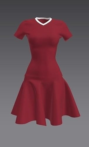 Woman Clothing 497 Low-poly 3D model