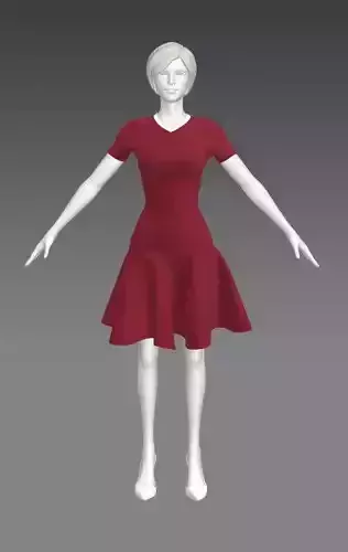 Woman A-Pose Clothing 498