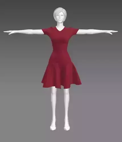 Woman T-Pose Clothing 499