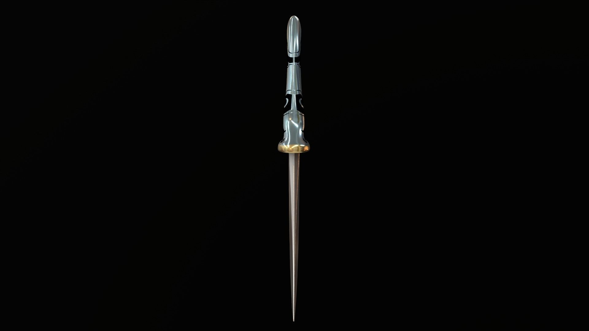 Dagger Traditional Low-poly 3D model_13