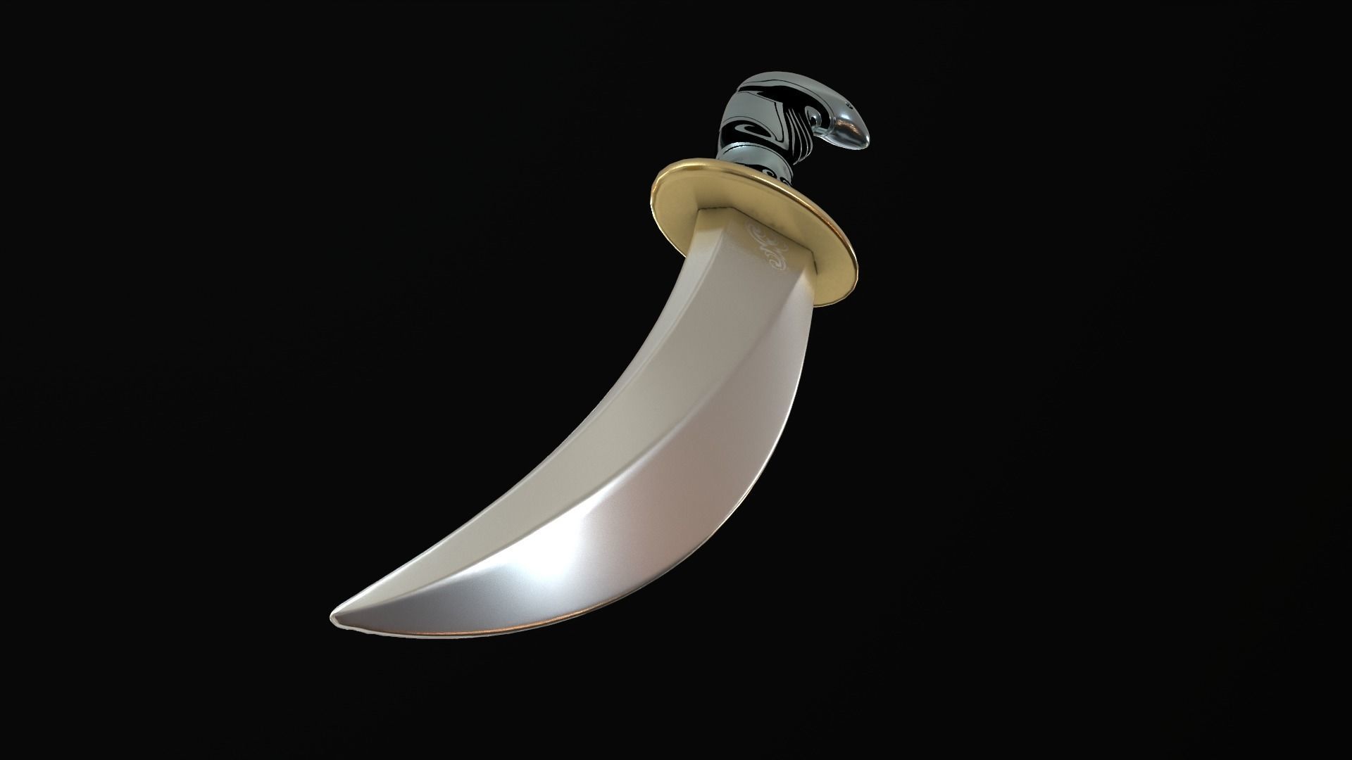 Dagger Traditional Low-poly 3D model_9