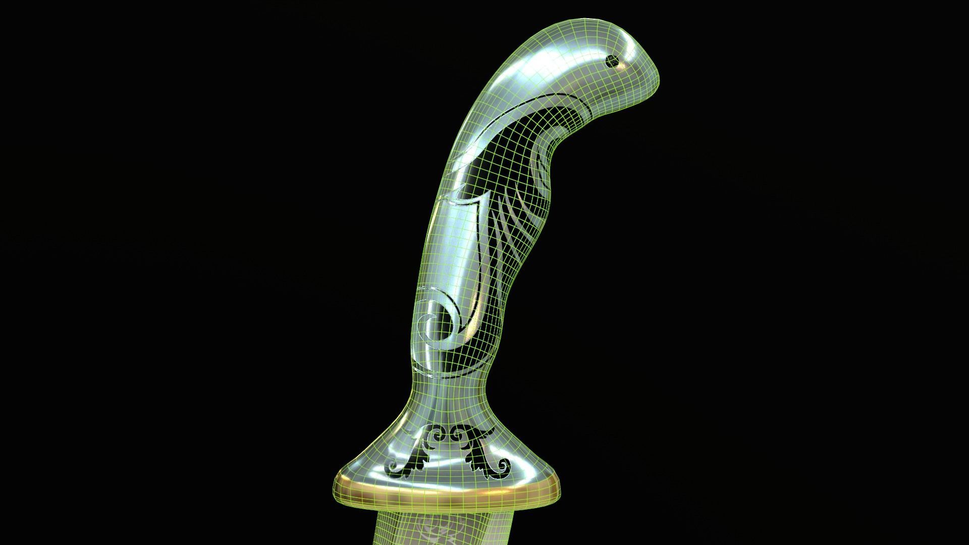 Dagger Traditional Low-poly 3D model_20