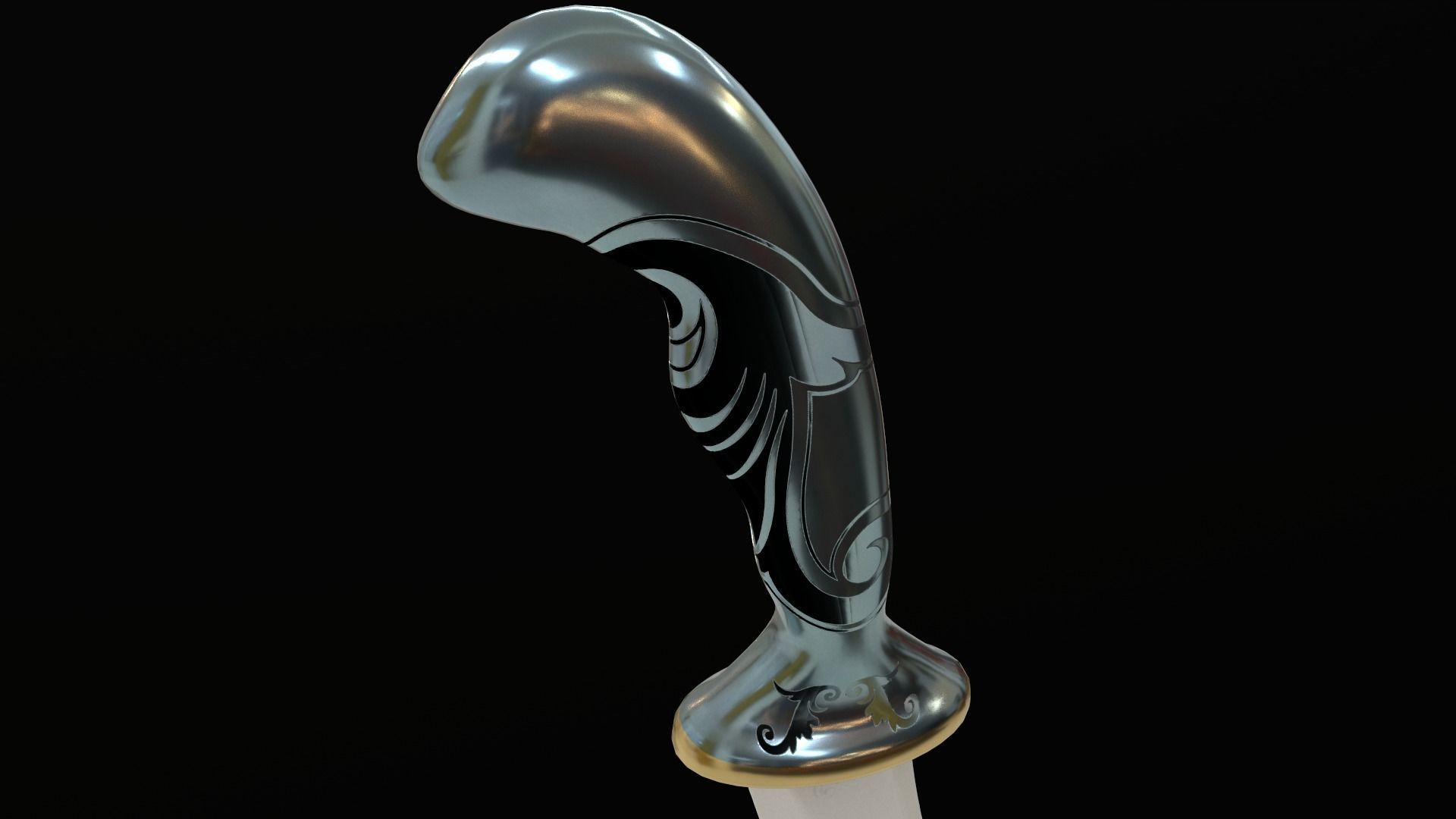 Dagger Traditional Low-poly 3D model_17