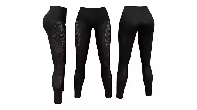 Skinny Pants Leggings with Applique