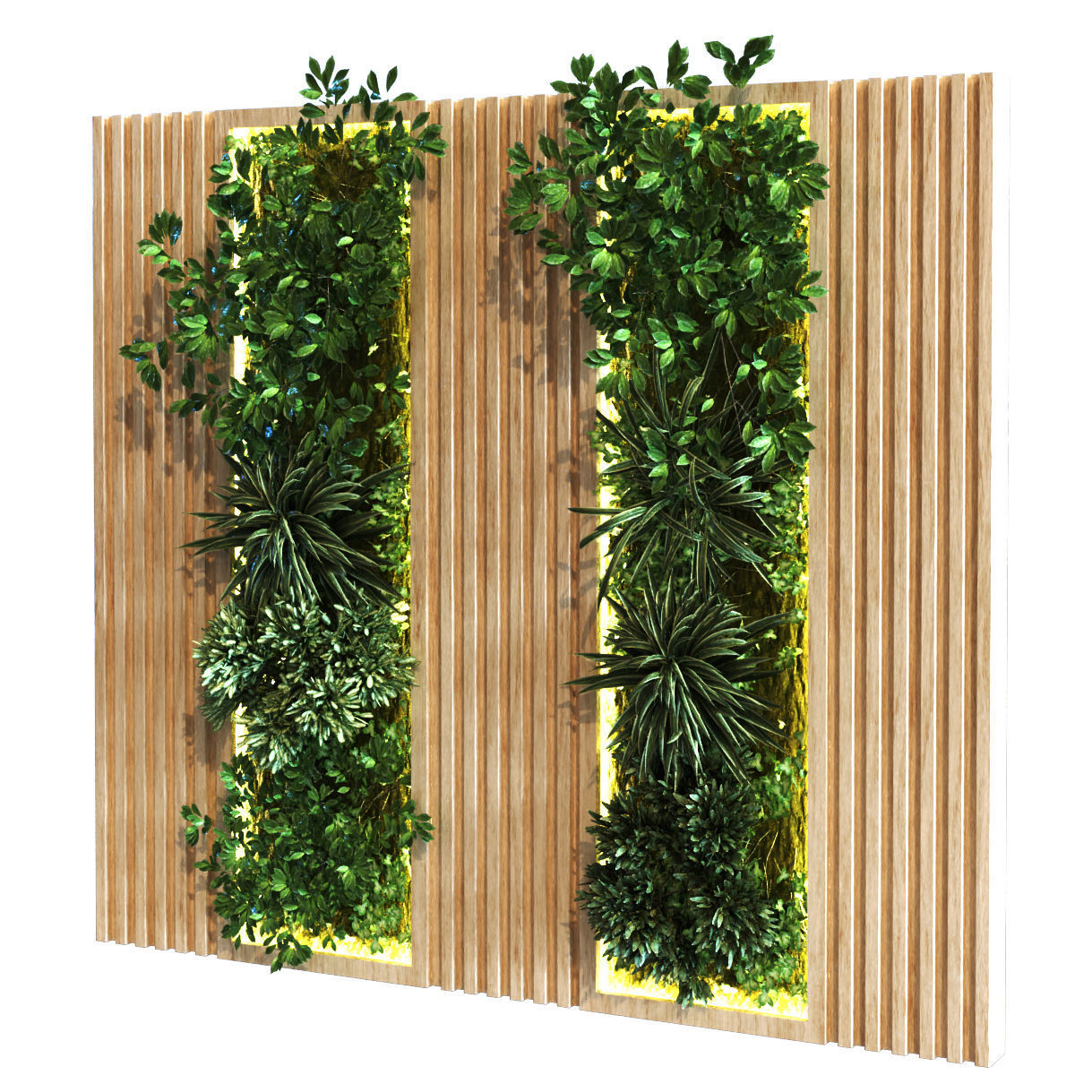 vertical plant set 089 Low-poly 3D model_1