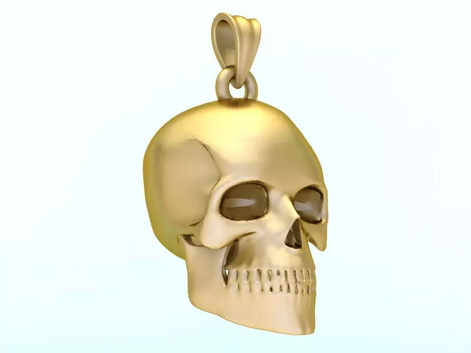 Human skull pendant - Skull pendant 3D print model_0
