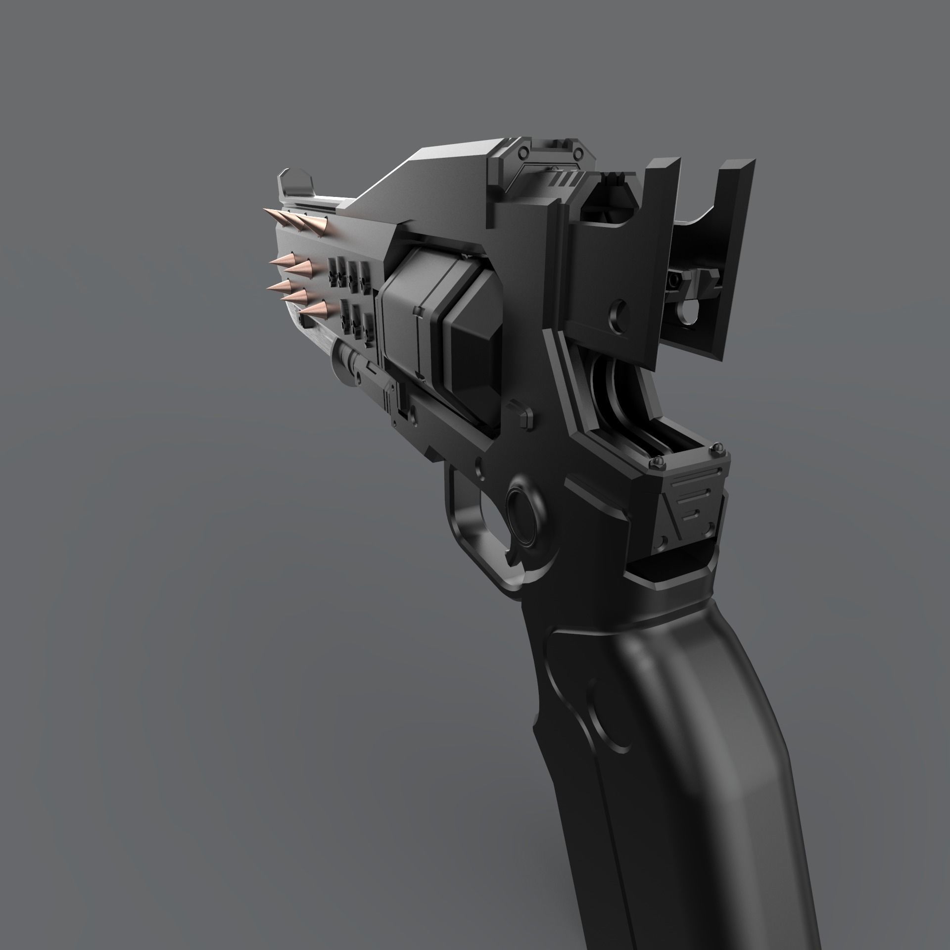 Crimson Pistol replica D2  3D print model_1