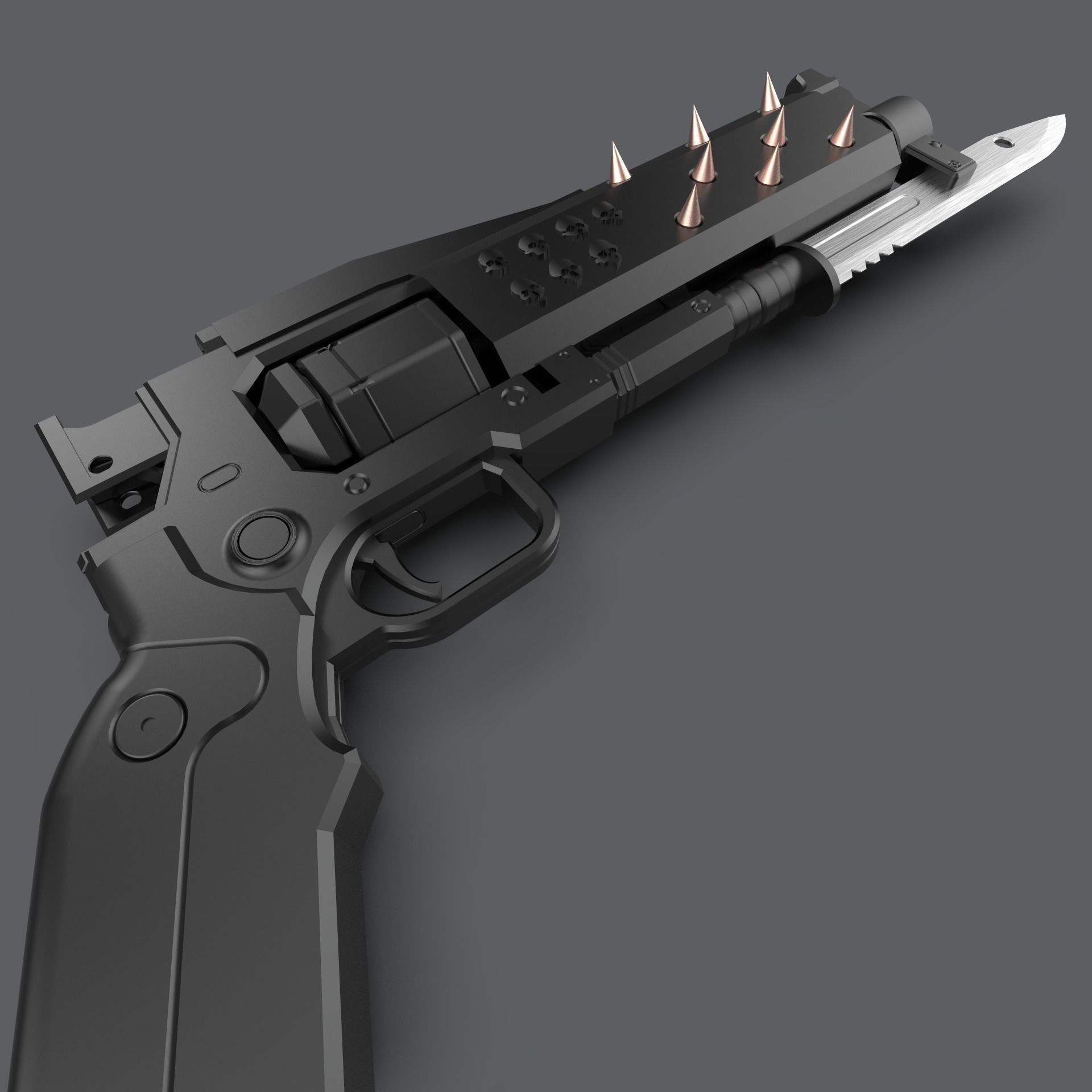 Crimson Pistol replica D2  3D print model_3